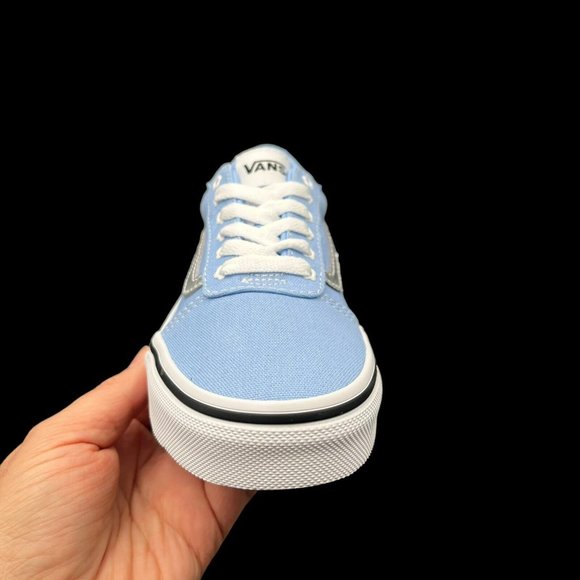 Vans Ward Little Girls Canva Skateboard Sneaker Size 11 Low Top Lace Up Shoes - Picture 8 of 16